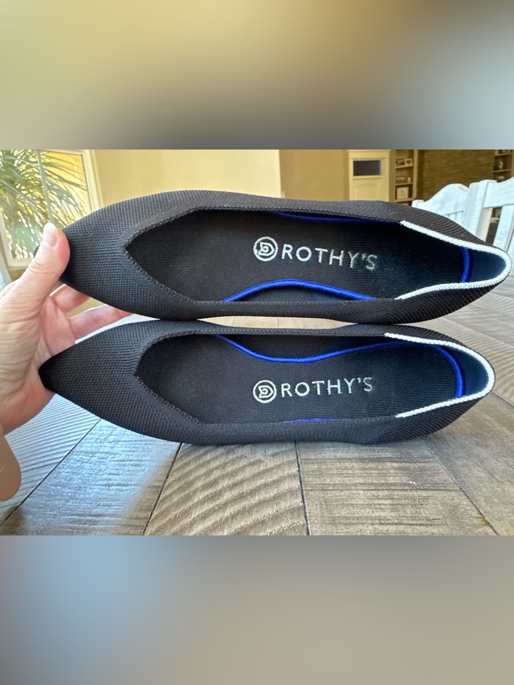 Rothy's - The Point Black Slip-On Ballet Knit Flats Women’s Size 9